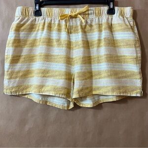 Patagonia | Island Hemp Baggies Shorts 3" Pull-On Tarkine Stripe Yellow Size L